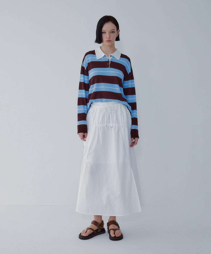 Bobeu String Banding Tiered Skirt_White 7156235003