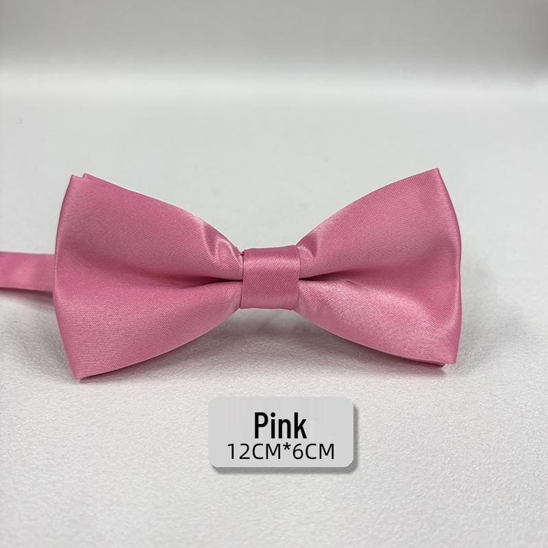 Papillon Monocolore in Seta Poliestere da Uomo - Senza Cravatta, Senza Nodo, Disponibile in Vari Stili e Colori