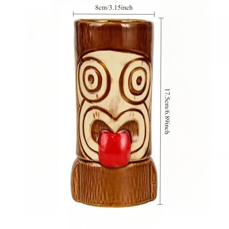Creative Ceramic Cup TIKI Cup Bar Playing Cards Witch Doctor Statue Hawaiian Cocktail Cup Personalized Wine Glass Best Gift Cup