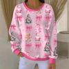 Christmas 3D Print Pullover Hoodie Womens Streetwear Loose Fit