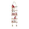 Cartoon Climbing Ladder Santa Claus Pendants with Bells Merry Christmas Decor  Hotel Office Decor