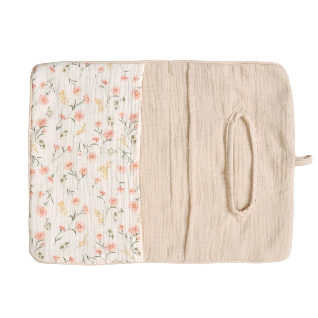 Storage Bag Soft Cotton Infant Bed Rail Storage Organizer Bag Providing Quick Access to Essentials During Nighttime Care