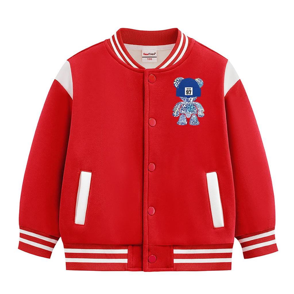 Boys' Autumn/Winter Velvet-Enhanced Baseball Jacket (2026 New Style)