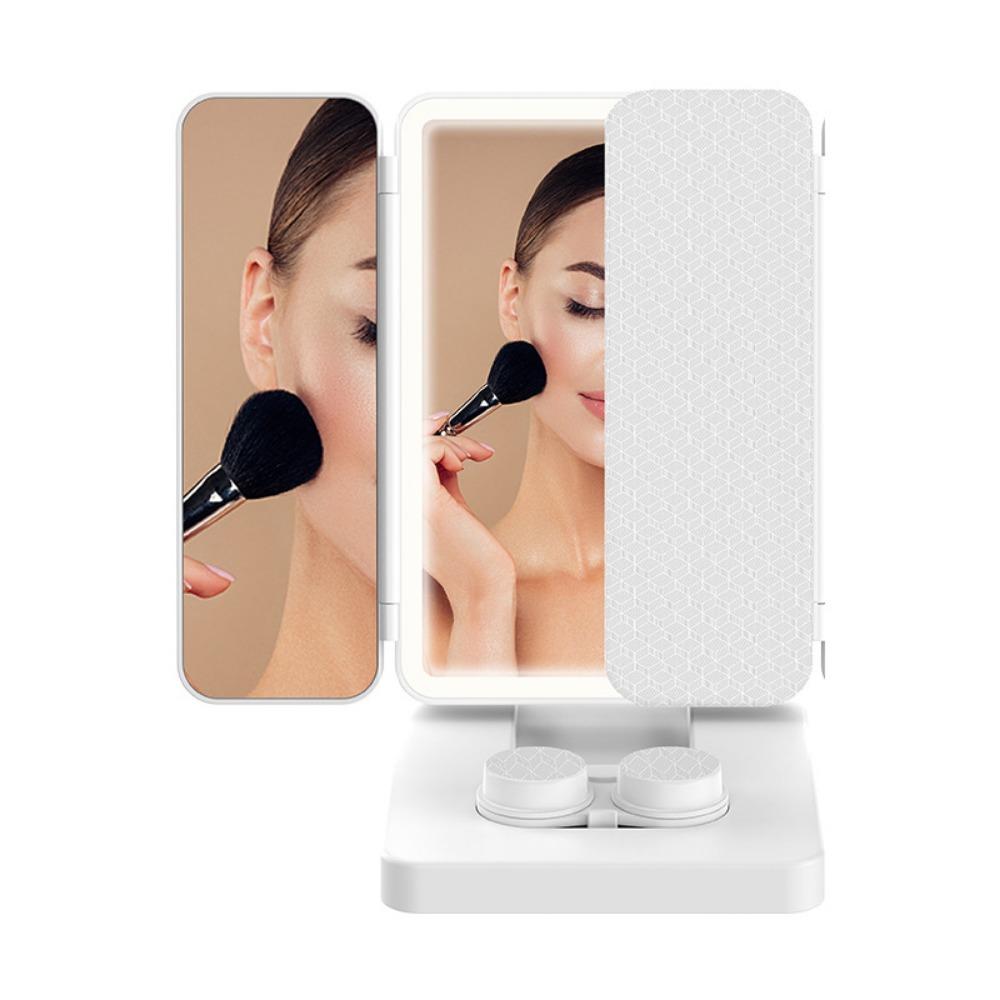 Folding Fill Light Makeup Mirror with Light Rechargeable LED Vanity Mirror