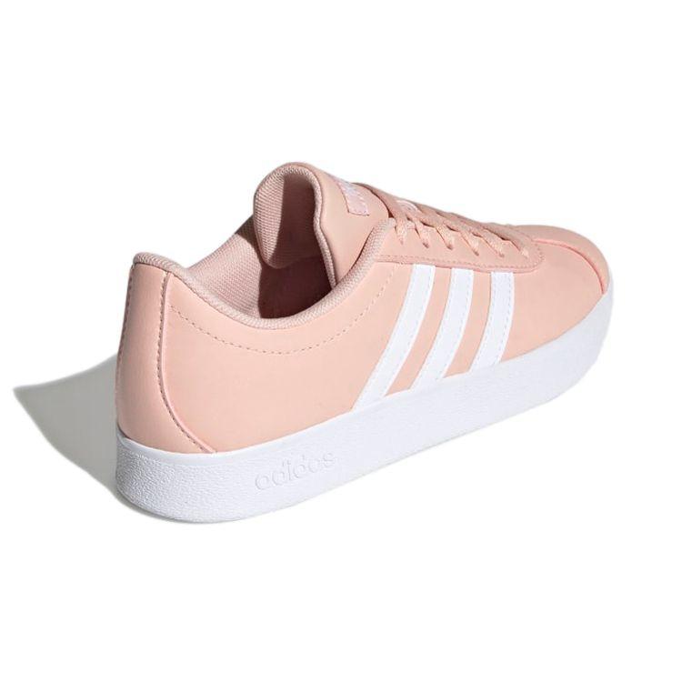 Adidas Vl Court 2.0 Comfortable Casual Durable Low-Top Kids Skate Shoes Pink Kids Sneaker GZ7661