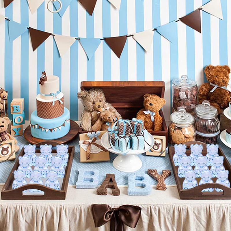 10pcs Bear Shape Candy Box Transparent Jewelry Snack Gift Packaging Box Wedding Birthday Party Decor Supplies Baby Shower Favors