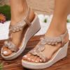 Women's Sandals High Heels Sandals Summer Shoes For Women Bohemia Wedges Heeled Sandalias Mujer Platform Sandals Summer Footwear