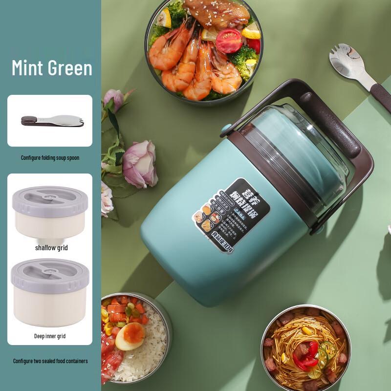 WUTUO Fashion Portable Multi-Layer Stainless Steel Insulated Lunch Pot
