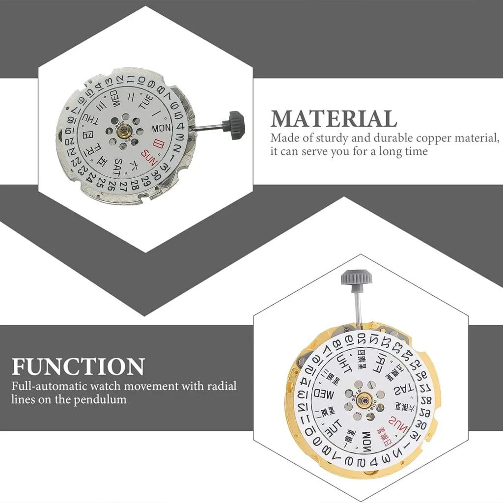 Miyota 8215 Mechanisches nh34 nh35 21 Steine Automatikwerk GMT Datum Doppelte Kalendereinstellung Präzisions-Uhrenzubehör