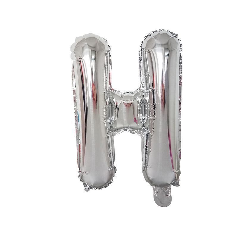 50pcs Letter Balloon Aluminum Foil 50 Cm Bright Gold Silver Aluminum Film Letter Balloon