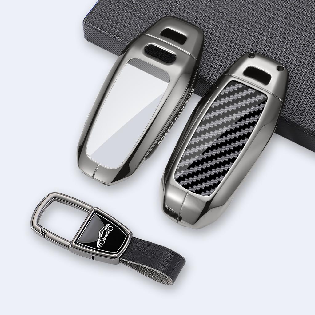 Zinc Alloy Key Case Cover for A5L Q5L Q6L e-tron 2025-2026 Smart Remote Fob Protector