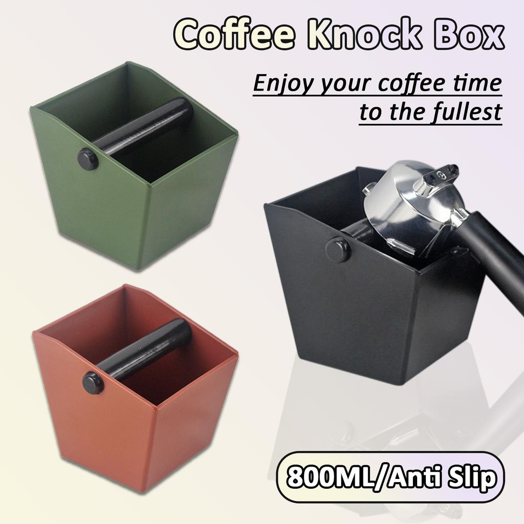 800ML/450ML Coffee Knock Box Anti Slip Coffee Dump Bin Bucket Espresso Grounds Container Home Cafe Waste Bin Coffee Accessories
