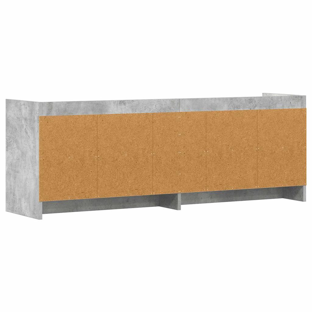 TV Cabinet 135 x 33 x 47 cm Concrete Grey Particleboard