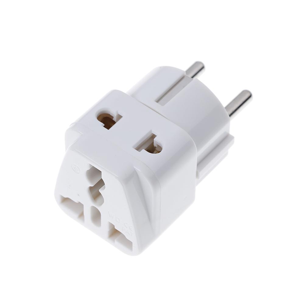 Разветвитель от 1 до 2, Германия, Франция, вилка 5 мм для универсальной розетки Великобритании/США/ЕС/Австралии с 2/3 контактами чёрный