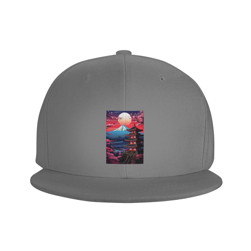 Japan Sakura Cherry Blossoms With A Red Rising Sun Baseball Caps Snapback Baseball Hats Casual Casquette Outdoor for Unisex