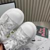 2025 New Women's Soft Leather Thick Bottom Sneakers Casual Sports Shoes Butterfly Knot Pearl Lace up Heightening Board Shoes