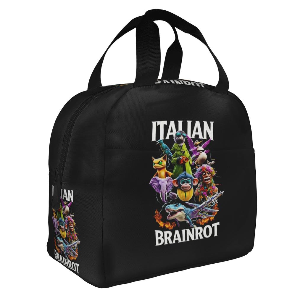 TUNG TUNG TUNG SAHUR FUNK Italian Brainrot Lunch Bag Women Funny Meme Thermal Cooler Insulated Lunch Box for School