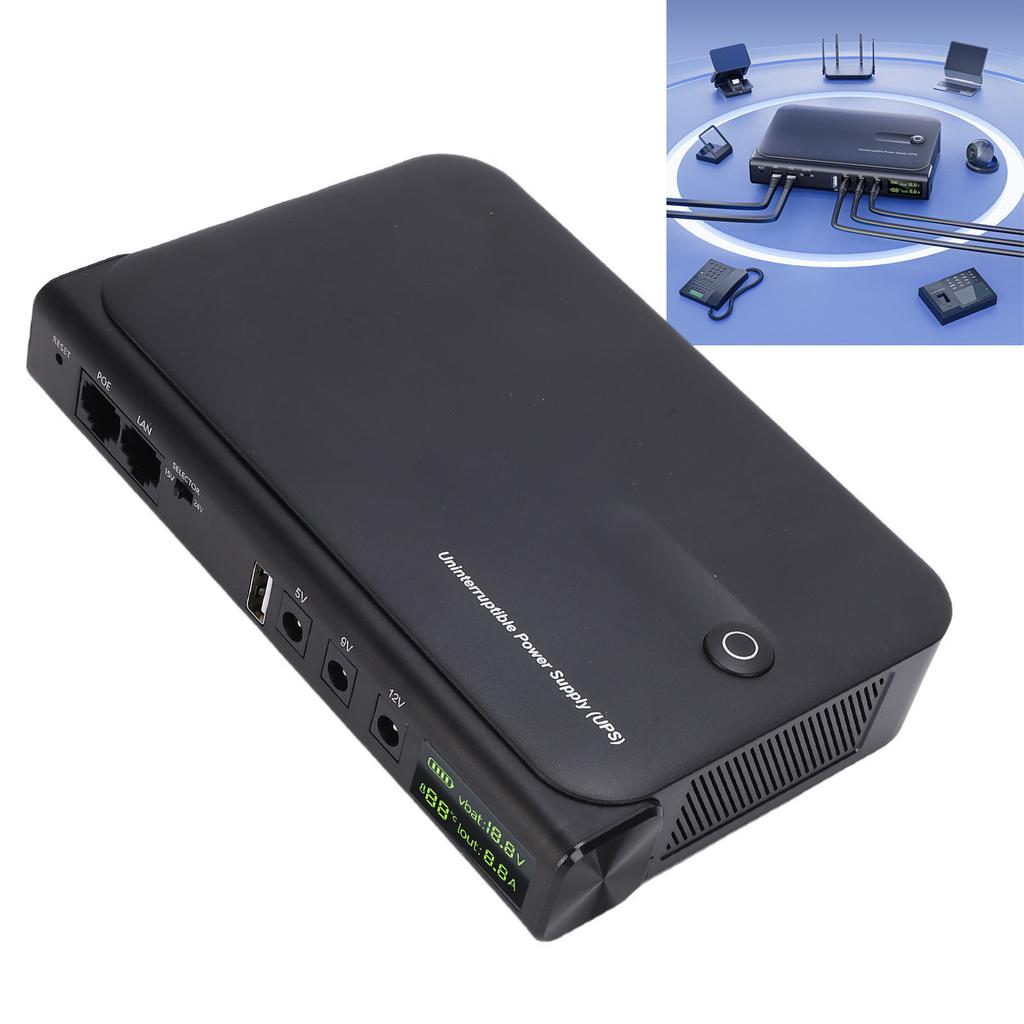 Uninterruptible Power Supply Battery Backup   UPS for Router Camera Modem 36W   LAN POE USB Output