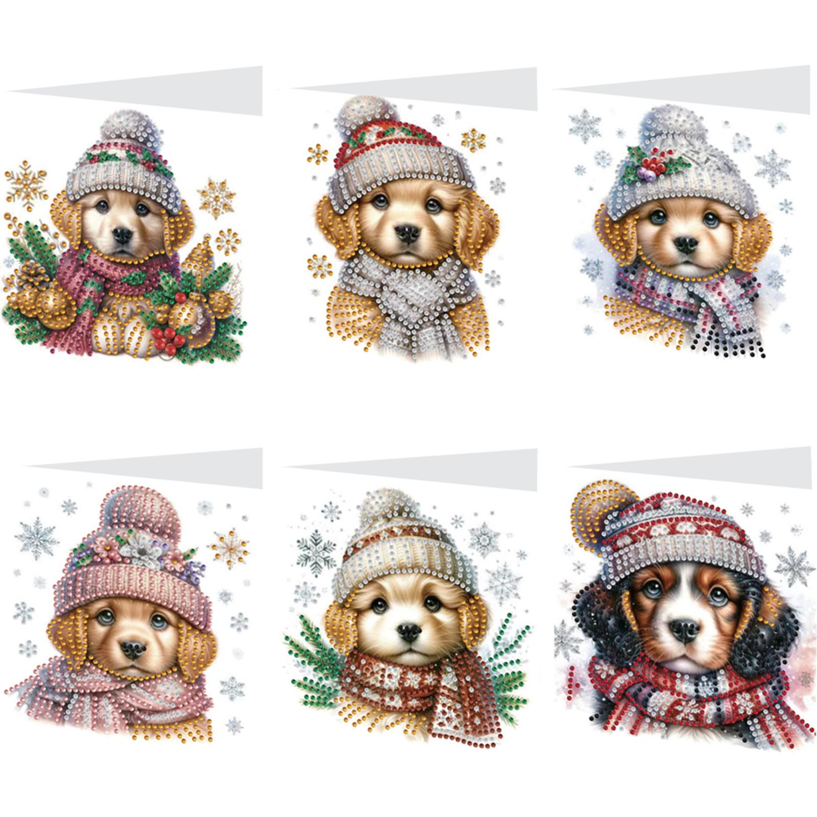 

6 шт. DIY Стразы Алмазная мозаика Открытки Алмазная живопись Открытки ручной работы Креативный набор для открыток на день рождения и День благодарения