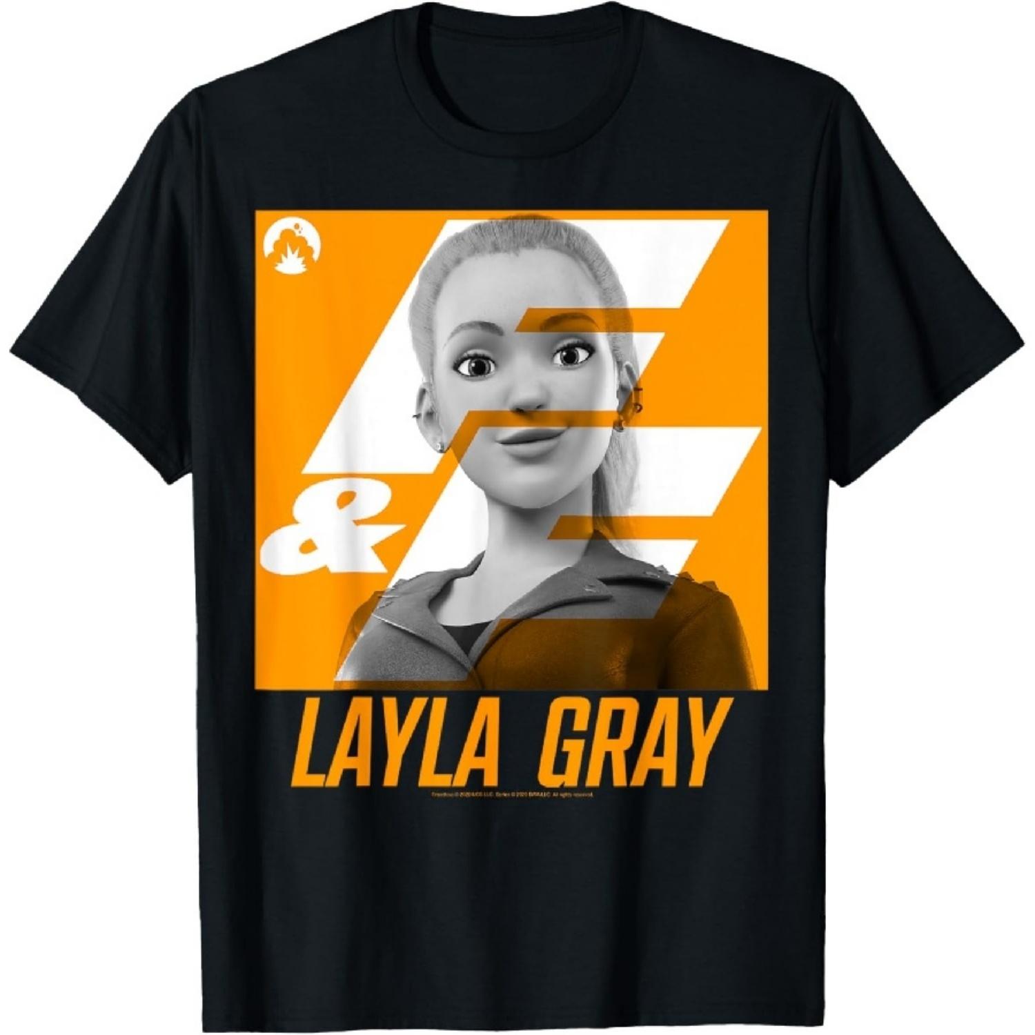 

Fast & Furious Spy Racers Layla Gray Portrait T-Shirt XXXXXL чорний
