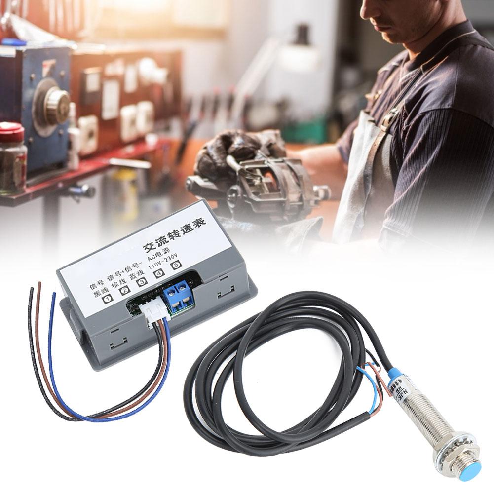 Maxmartt Digital Speed Meter 4-Digit Tube Display High Measurement Accuracy Tachometer AC220V Maxmartt Digital Speed Meter 4-Digit Tube Display High Measurement Accuracy Tachometer AC220V