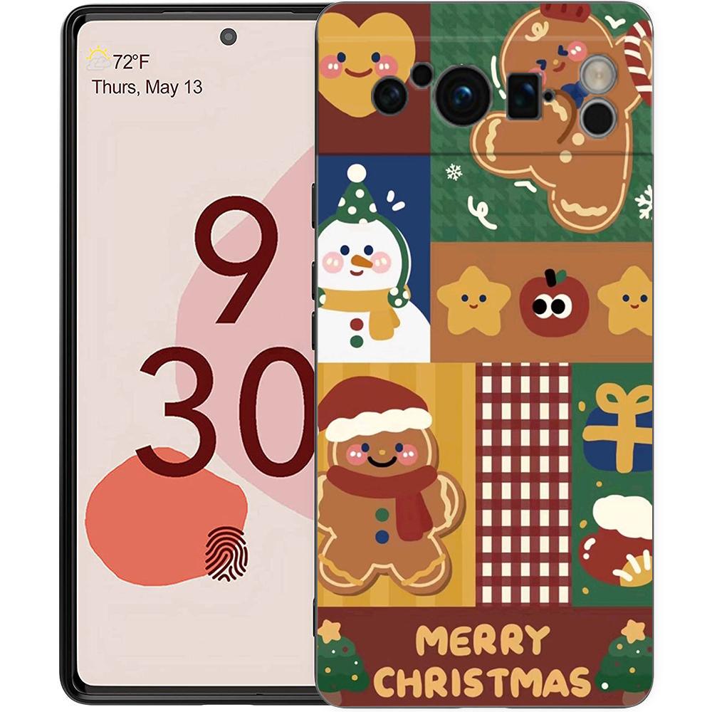

Funny Cartoon New Year Christmas Santa Phone Case For Google Pixel 9 8 7 6 Pro XL 8A 6A 7A 5G Soft TPU Black Cover Fundas Pixel 7A