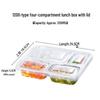 Disposable Rectangular 4-Compartment Meal Prep Containers
