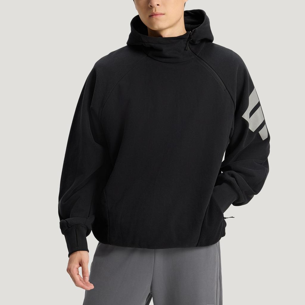 adidas FOS M FT SWT HD Men's Loose Fit Knit Hoodie Black KH3017