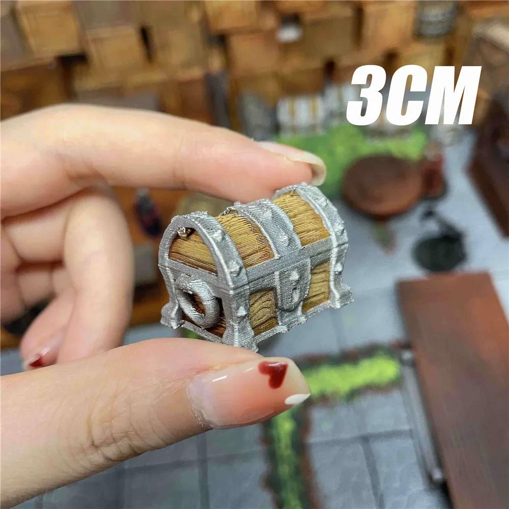 

3D-печатная имитация пиратской коробки, сундук, ведро для украшения стола, домашнего декора, кукольного домика, подарка
