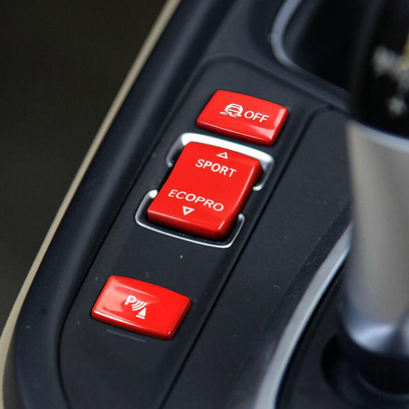 3Pcs/Set Red Car Console Gear Shift Button Cover Sticker Decor Fit For BMW F20 F21 F22 F23 F30 F31 F34 F32 F33 F36 61319252912