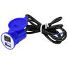Universal Motorcycle USB Charger Socket Power Supply Port for Mobile Phone Waterproof Blue
