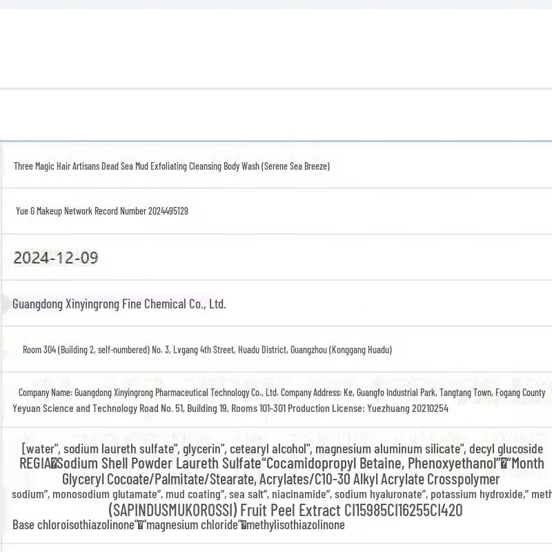 Three Magicians Dead Sea Mud Exfoliating Shower Gel