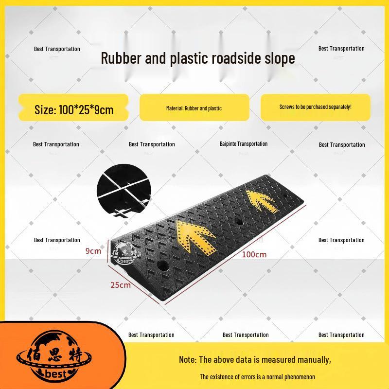 Household Rubber Threshold Ramp for Curbs and Slopes: Car and Road Edge Climbing Pad