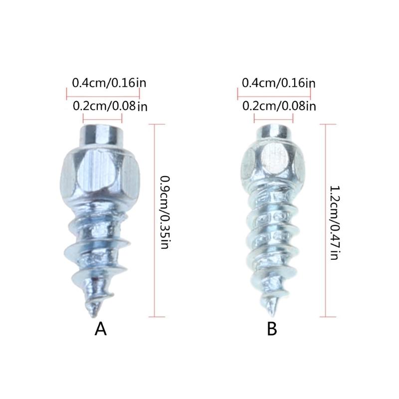 100Pcs Car SUV ATV Anti-Slip Screw Stud Wheel Tyre Snow Tire Spikes 9mm 12mm