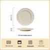 Assiette plate peu profonde en céramique style crème