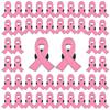 WANDIC 50Pcs Pink Ribbon Brochure Breast Cancer Awareness Pins for Public Charity Events