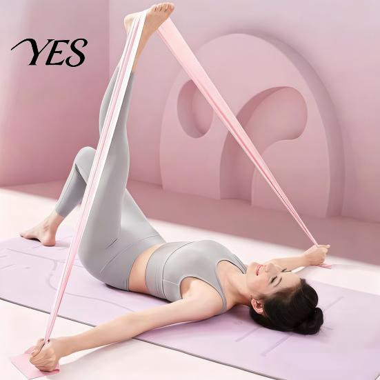 Elastic Workout Band Natural Latex Resistance Band, Stretch Strap for Yoga Fitness, Body Strength Training Stretching Equipment Home Gym Full Shaping