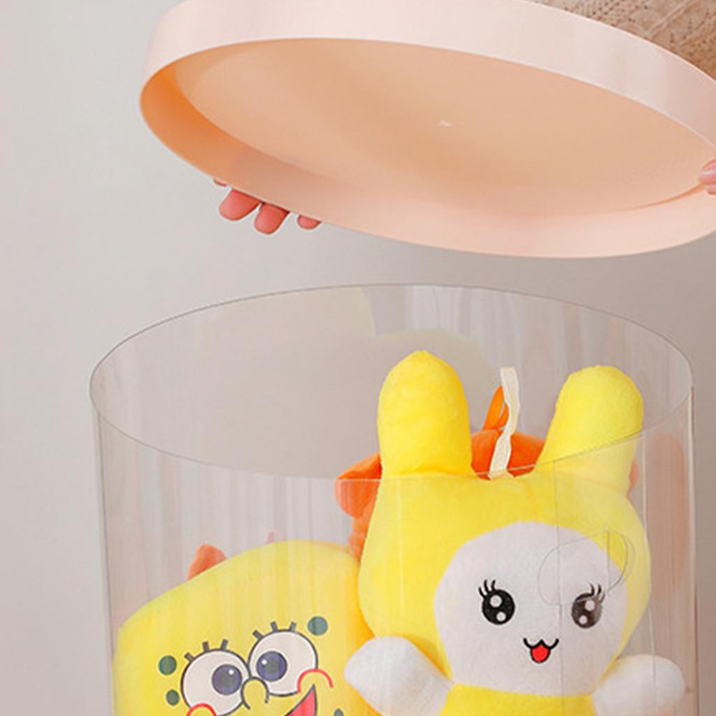 Plush Doll Storage Bucket Transparent Children"s Toy Storage Basket Container Large Capacity PVC