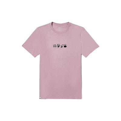 Vans Fun Panda Print Crew Neck Short Sleeve T-Shirt Women Tops Grey Pink VN000FREBLT