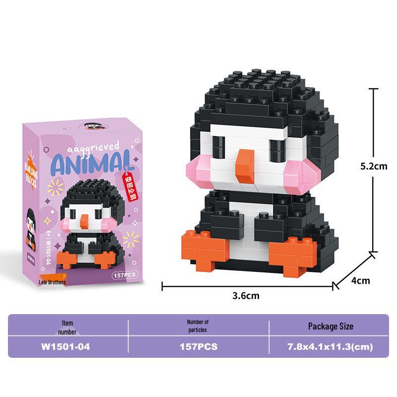 Lele Brothers Micro Building Blocks - Educational Small Animal Sets for Kids, Compatible with Lego, Boys' Toy Gifts