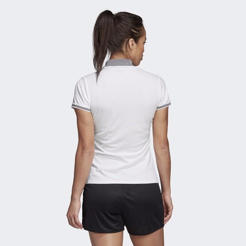 Adidas Breathable Comfortable Casual Short Sleeve Polo Shirt Women tops White DW8687