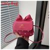 Girl Butterfly Knot Pu Mini Shoulder Bag With Cell Phone Pocket For Daily Use