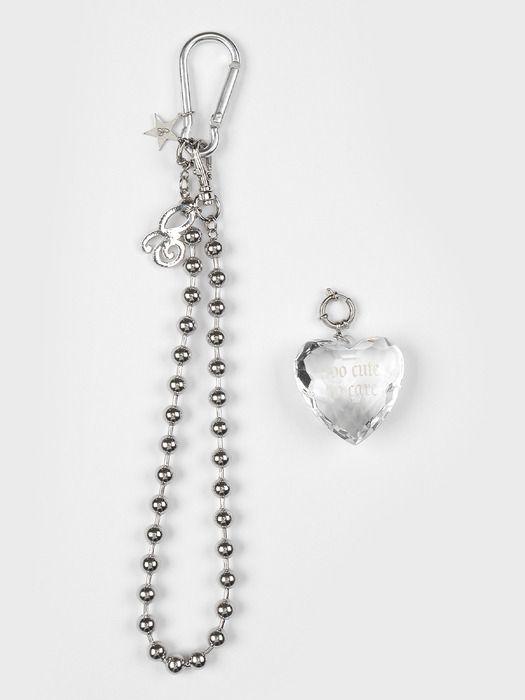Eireve TOO!!XL HEART MULTI KEYCHAIN (CLEAR)