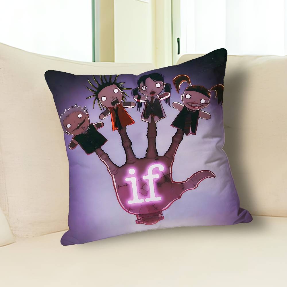 F-Frankenstein Girls A-Album Pillow Cases for Bedroom Living Room Sofa Home Decor Polyester Cushion Cover with Zipper