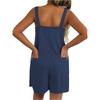 Women's Casual Strapless Sleeveless Suspender Jumpsuit Shorts Set