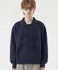 Trillion Wool Boucle Collar Cardigan Knit (Current Navy)