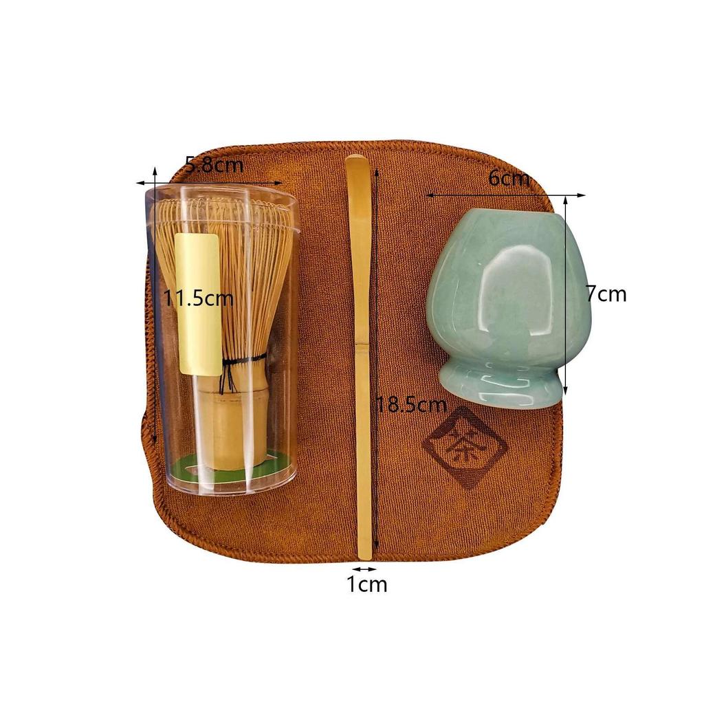 3/4pcs Matcha Set Bamboo Whisk Scoop Ceramic Matcha Bowl Home Tea-making Tools Accessories Matcha Tea Set Birthday Gifts