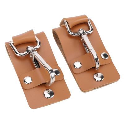 2pcs PU Leather Belt Keychain Key Holder Clip Portable Outdoor Waist Hanging Key Storage Bag