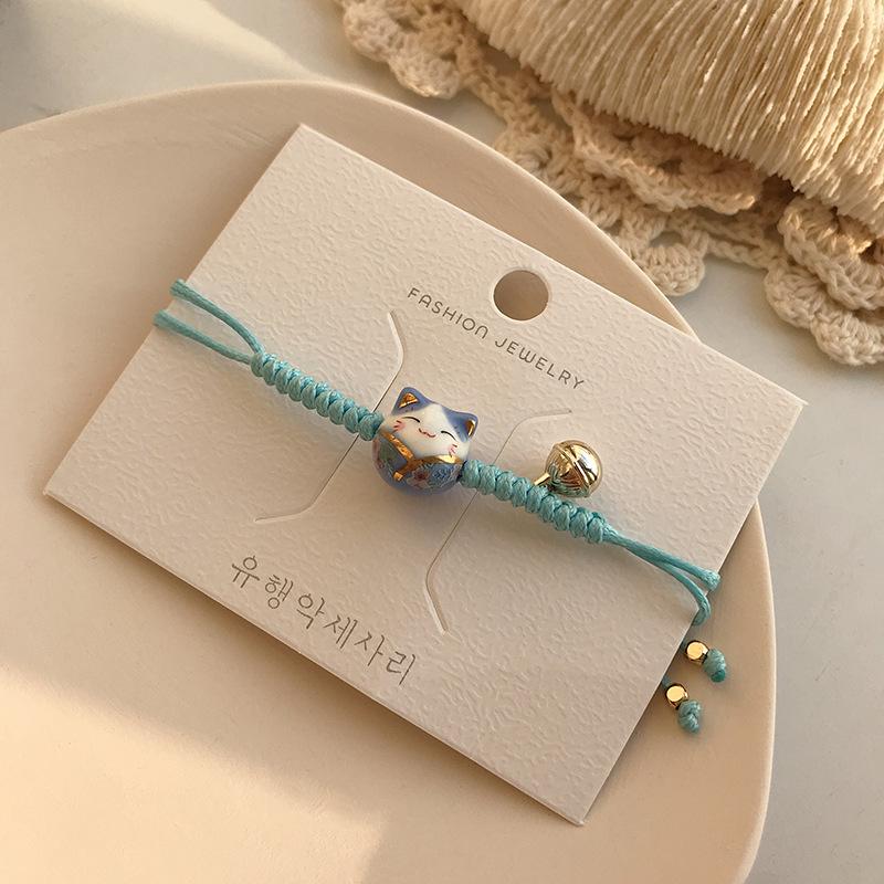 b03 Bracelet Niche Retro Colorful Beaded Bracelets Harajuku Exquisite Ceramics Anime Pendant Charm Bracelets Hit Product Jewelry