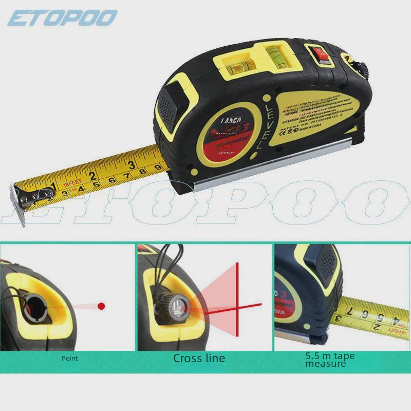 HUOTO Laser Level with Steel Tape - 1.5/2/3M Options Available